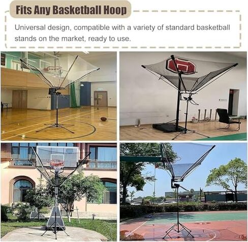 Adjustable Basketball Shot Returner System - Metal Rotatable Stand for Kids & Adults - Ideal Basketball Training Equipment for Skill Development and Practice in Saudi Arabia