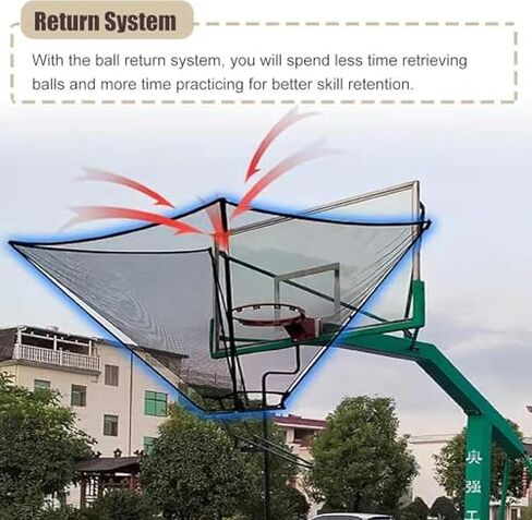 Adjustable Basketball Shot Returner System - Metal Rotatable Stand for Kids & Adults - Ideal Basketball Training Equipment for Skill Development and Practice in Saudi Arabia