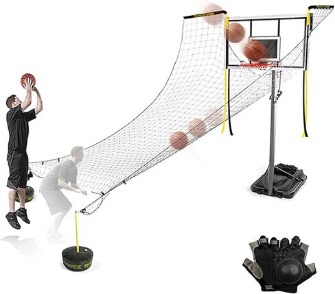 Automatic Basketball Rebounder Net - Indoor/Outdoor Shot Returner Training Aid for Hoops, Rotatable Attachment for Improved Shooting Practice and Skill Development in Saudi Arabia