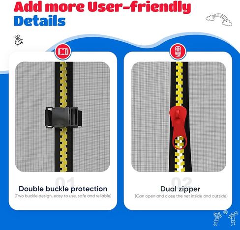 شبكة ترامبولين خارجية من ORCC، شبكة ترامبولين بديلة للأطفال مقاس 16 15 14 12 10 8 أقدام، قماش ترامبولين في الفناء الخارجي للأطفال البالغين (الشبكة فقط) in Kuwait