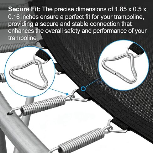 Trampoline Triangle Rings,40pc Stainless Steel Triangle V Rings Buckle Universal Accessories for for Trampoline Replacement Parts Bag Trampoline Mat Craft in Kuwait