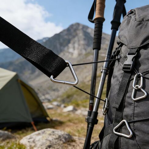 Trampoline Triangle Rings,40pc Stainless Steel Triangle V Rings Buckle Universal Accessories for for Trampoline Replacement Parts Bag Trampoline Mat Craft in Kuwait