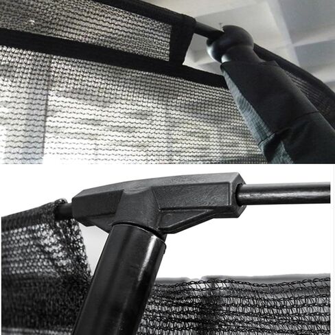 Trampoline Replacement Safety Net for 12 Poles, 16FT Round Frame Trampolines, UV-Resistant Weather Resistant Breathable Double Headed Zipper, Adjustable Straps (Net Only) in Saudi Arabia