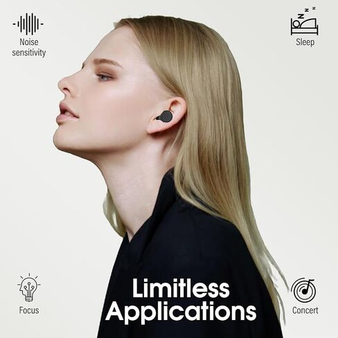 سدادات أذن لإلغاء الضوضاء أثناء النوم - سدادات أذن قابلة لإعادة الاستخدام بقوة 35 ديسيبل مع 7 رؤوس أذن وحقيبة حمل - حماية مرنة للسمع - أطراف أذن مفردة/مزدوجة قابلة للاستبدال للنوم والتركيز والسفر والعمل in Kuwait