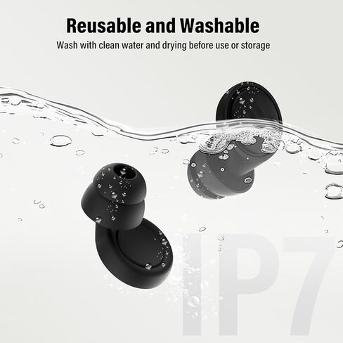 سدادات أذن لإلغاء الضوضاء أثناء النوم - سدادات أذن قابلة لإعادة الاستخدام بقوة 35 ديسيبل مع 7 رؤوس أذن وحقيبة حمل - حماية مرنة للسمع - أطراف أذن مفردة/مزدوجة قابلة للاستبدال للنوم والتركيز والسفر والعمل in Kuwait