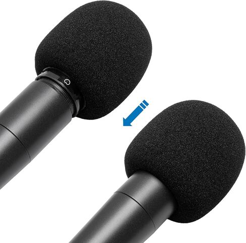 4 عبوات من غطاء ميكروفون الزجاج الأمامي الرغوي متوافق مع ميكروفون Shure SM57، Beta 57A، 545SD، 545 SD، ميكروفون Pyle PylePro الديناميكي المحمول، PDMIC78، WEYMIC WM57، مرشح بوب عالي الكثافة in Kuwait