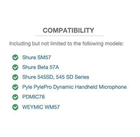 4 عبوات من غطاء ميكروفون الزجاج الأمامي الرغوي متوافق مع ميكروفون Shure SM57، Beta 57A، 545SD، 545 SD، ميكروفون Pyle PylePro الديناميكي المحمول، PDMIC78، WEYMIC WM57، مرشح بوب عالي الكثافة in Kuwait