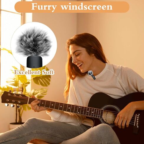 4 قطع غطاء ميكروفون لسماعات الرأس عالية الكثافة، مجموعة أغطية أمامية للميكروفون الإسفنجي الصغير وأغطية فروي، غطاء إسفنجي لميكروفون سماعة الرأس، حاجب رياح للميكروفونات على شكل صدرية من أجل Lavalier، تقليل الضوضاء in Kuwait