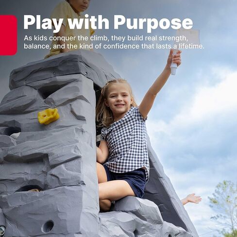 Step2 Skyward Summit for Kids, Climbing Wall Playset for Toddlers, Ages 4 –8 Years Old, Easy to Assemble Kids Outdoor Playground for Backyard in Saudi Arabia