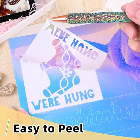 Wrapxpert Holographic Dertic Vinyl unding 35 Sheets Bundle-24 Sheets Vinyl Sheets 12 "x12" و 6 ورقة نقل الشبكة و 5 طبقة فينيل PPAER متوافقة مع جميع الحرفيين in Saudi Arabia