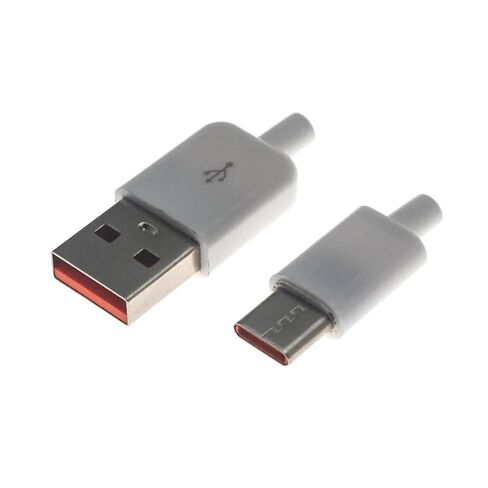 fengpeng 2/5/10set Type C usb3.1 5A Fast Charging USB Connectors A Male Jack Tail Plug Electric Terminals Welding DIY Data Cable fix(Pink,2 Set) in Kuwait