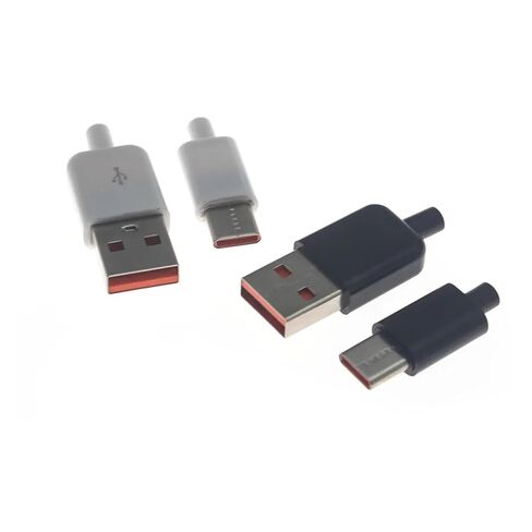 fengpeng 2/5/10set Type C usb3.1 5A Fast Charging USB Connectors A Male Jack Tail Plug Electric Terminals Welding DIY Data Cable fix(Pink,2 Set) in Kuwait