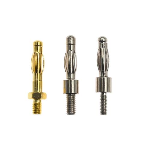 fengpeng 10Pcs/Lot Lantern Type Banana Plug Male M4/M3 Connectors Audio Plug Solderless Electric DIY Gold-Plating Electroplate Copper(Dark Grey,2 Lot(10 Piece)) in Saudi Arabia