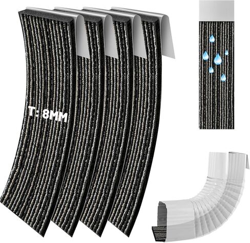 4 قطع مزراب الضوضاء المرطب، 3.5 × 11.8 في كاتم صوت المطر ماسورة التصريف، أدخل كاتم صوت ماسورة التصريف قابل للتعديل لتقليل الصوت في الهواء الطلق (3.5 * 11.8 بوصة) in Kuwait