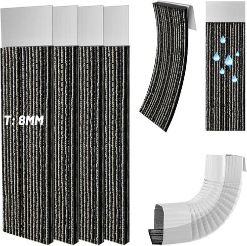 4 Pcs Gutter Noise Dampener, 3.5 X 11.8 in Rain Noise Downspout Silencer, Insert Adjustable Downspout Drip Silencer for Outdoor Sound Reducer (3.5 * 11.8 in) in Saudi Arabia