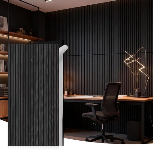 WoveN SounD Slat Acousitc Wall Panels 48x24 Inch, Wood Veneer, Sound Proof Wall Decor, Self-Adhesive Sound Dampening Fluted Design for Home, Studio, Office & Focus Zone, 10 Pack, Teak in Saudi Arabia