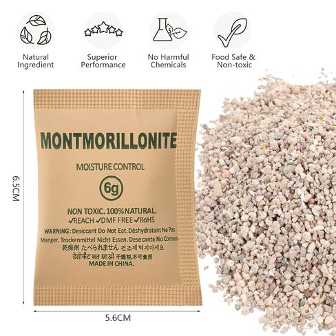 50 قطعة 6 جرام كرافت كلاي المجففة حزم هلام السيليكا الحزم البديلة لامتصاص الرطوبة للتخزين in Kuwait