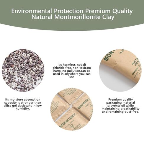 50 قطعة 6 جرام كرافت كلاي المجففة حزم هلام السيليكا الحزم البديلة لامتصاص الرطوبة للتخزين in Kuwait