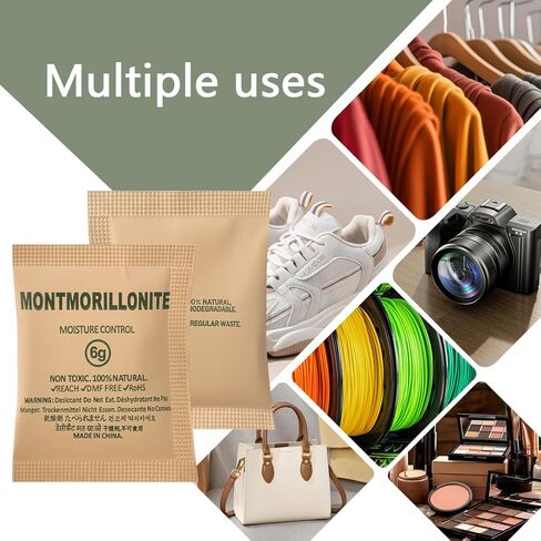 50 قطعة 6 جرام كرافت كلاي المجففة حزم هلام السيليكا الحزم البديلة لامتصاص الرطوبة للتخزين in Kuwait