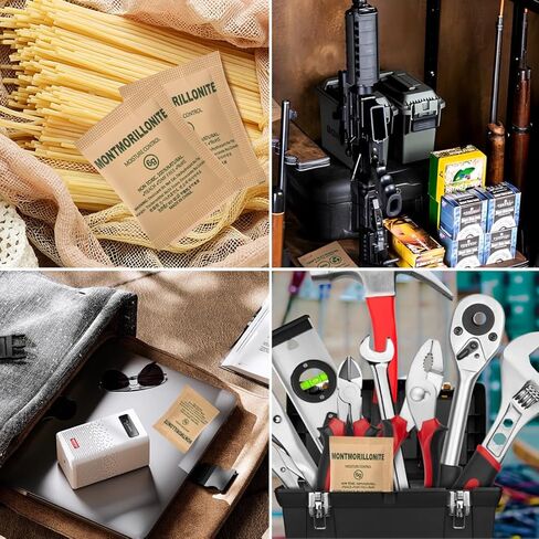 50 قطعة 6 جرام كرافت كلاي المجففة حزم هلام السيليكا الحزم البديلة لامتصاص الرطوبة للتخزين in Kuwait