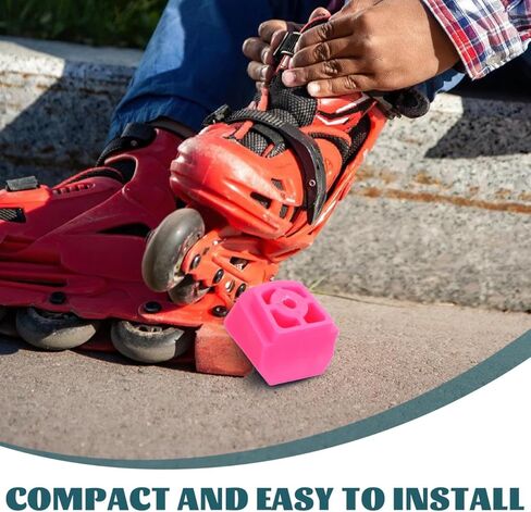 Garneck Universal Roller Skate Brake Stopper Replacement for Kids: Pink Non-Slip Rubber Brakes Block Pad Inline Skates Toe Stops Accessories, Easy to Install in Saudi Arabia