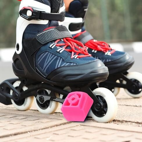 Garneck Universal Roller Skate Brake Stopper Replacement for Kids: Pink Non-Slip Rubber Brakes Block Pad Inline Skates Toe Stops Accessories, Easy to Install in Saudi Arabia