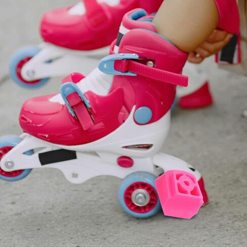 Garneck Universal Roller Skate Brake Stopper Replacement for Kids: Pink Non-Slip Rubber Brakes Block Pad Inline Skates Toe Stops Accessories, Easy to Install in Saudi Arabia