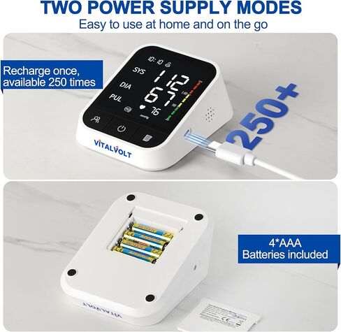 Blood Pressure Monitor for Home Use Automatic Arm BP Machine with Large Adjustable Cuff (8.6-17") Bluetooth Heart Rate Monitor Digital BP Monitor 2x199 Readout 5.5" Large Screen for iOS & Android in Saudi Arabia
