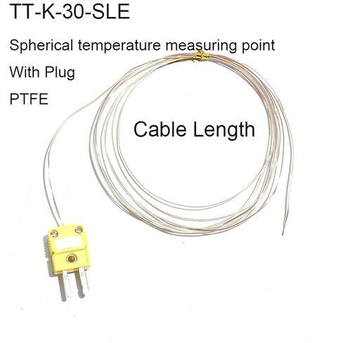 K-Type TT-K-30-SLE Thermocouple Temperature Measuring Line Spherical Measuring Point 1Pcs(Length1M with Plug) in Saudi Arabia
