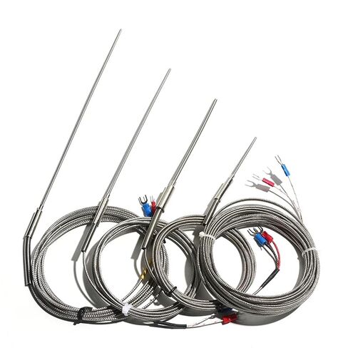 2M Armored K-Type Thermocouple Temperature Sensor WRNK-191 Armor Wire Diameter 1mm/2mm/3mm Bendable 1Pcs(Probe 6x200mm) in Saudi Arabia