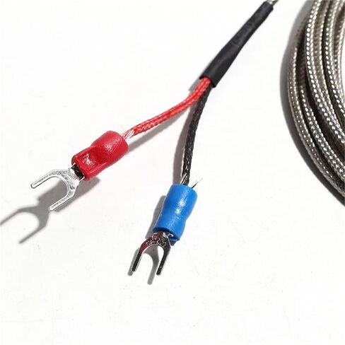 2M Armored K-Type Thermocouple Temperature Sensor WRNK-191 Armor Wire Diameter 1mm/2mm/3mm Bendable 1Pcs(Probe 6x200mm) in Saudi Arabia
