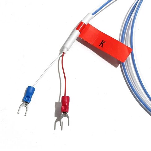 K Type Thermometer 2-Wire with PTFE Insulated Lead 1–5M Cable Options 1Pcs(Cable Length 5M) in Saudi Arabia