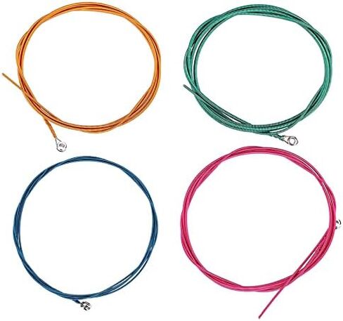 Short Scale Bass Strings 1.16mm, 44mm, 2.0mm, 2.54mm (.046-.100) 4 String Colorful Electric Bass Guitar Strings Instrument in Saudi Arabia