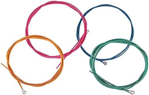 Short Scale Bass Strings 1.16mm, 44mm, 2.0mm, 2.54mm (.046-.100) 4 String Colorful Electric Bass Guitar Strings Instrument in Saudi Arabia