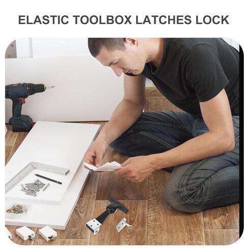 قفل مزلاج مطاطي بمقبض على شكل حرف T من GARVALON مع قاعدة من الفولاذ المقاوم للصدأ 304، وصندوق أدوات مقاوم للصدمات ومزلاج فريزر لغطاء محرك السيارة والخزائن الصناعية in Kuwait