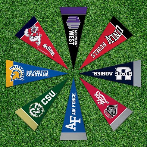 Rico Industries NCAA Mountain West Conference Complete 4" x 9" Felt Mini Pennant League Set (Includes ALL Teams) in Saudi Arabia