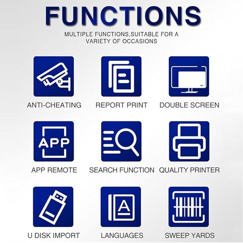 Commercial Label Printing Scale with Barcode Function, 63 Shortcut Keys for Efficient Weighing, Ideal for Supermarkets, Retail Stores, and Warehouses (Machine) in Saudi Arabia