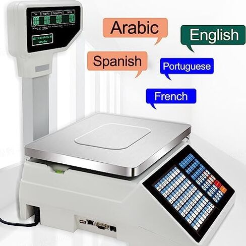 ميزان رقمي للوزن مزود برمز شريطي مع طباعة الملصقات، و63 مفتاحًا مختصرًا لعمليات السوبر ماركت والمتاجر والمستودعات الفعالة in Kuwait
