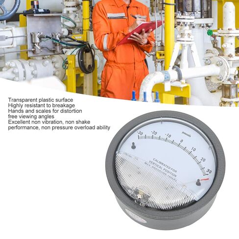 Dioche Pressure Gau ge HVAC Filter Detection Differential Pressure Gau ge Pointer Pressure Gau ge with Pointer Vacuum Components for Home in Saudi Arabia