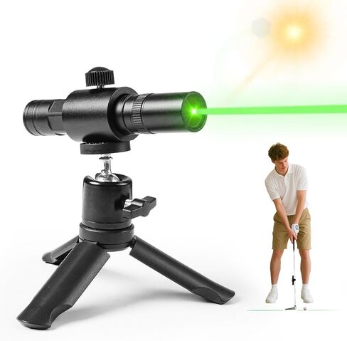 FINGER TEN Golf Laser Training Aid Target Alignment Tool for Indoor & Outdoor, Green Line Clear Visibility Putting Path Device with Two Models, Lightweight Swing Plane Corrector for Men Women (Black) in Saudi Arabia