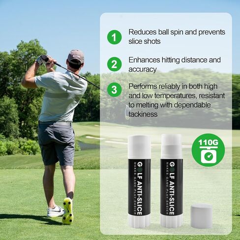 2 Pieces Golf Anti-Slice/Hook Compound for Clubs Reduce Spin & Fix Slices Improves Ball Control, Distance and Accuracy Increases, Practice Aid Gifts for All Golfers(1.27 OZ) in Saudi Arabia