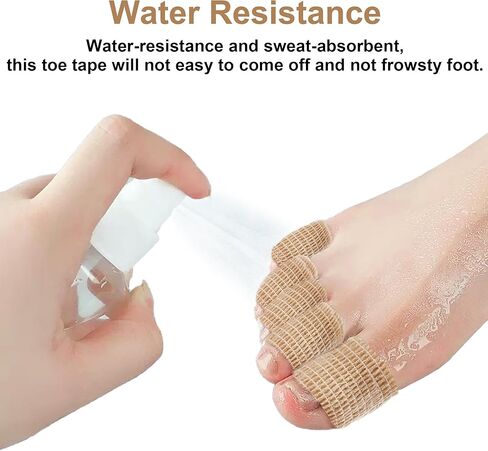 6 Rolls Big Toe Bandage Wrap - Stretchy Toe Tape for Broken Toe and Finger - 1 Inch Self Adhesive Bandage Wrap for Ingrown Toenail in Saudi Arabia