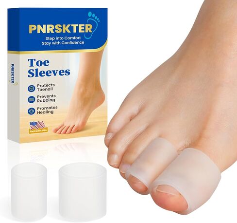 Pnrskter Big Toe Protector Caps – Gel Toe Sleeves (6 Big + 10 Medium) – Toe Covers & Cushions for Blisters, Corns, Ingrown Nails & Daily Friction (Women & Men) in Kuwait