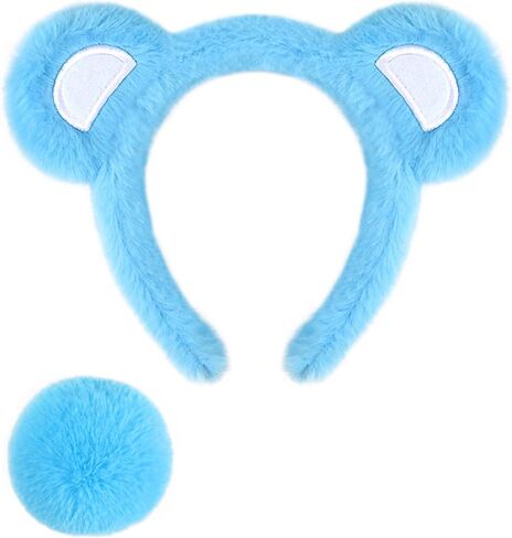 3 Pcs Bear Cosplay Set Bear Headband Tail &Iron-On Patch Accessory Set for Animal Costume (Orange) in Saudi Arabia