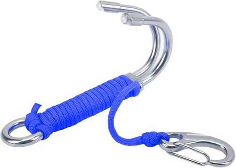Diving Drift Hook, Double Dual Stainless Steel Scuba Diving Hook with Strong Cord for Cave Diving Undercurrents 316 Stainless Steel 124g in Saudi Arabia