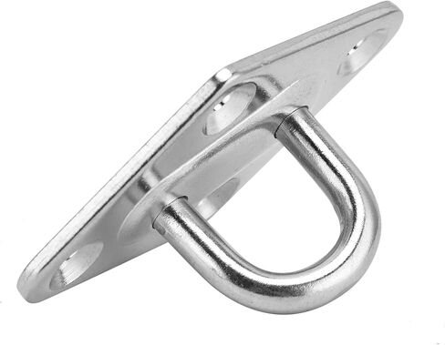 Brrnoo Ceiling Hooks Heavy Duty, Ceiling Anchors Eye Hooks Wall Mount Hook 4 Pcs 304 Stainless Steel Eye Plate for Swings Hammocks Decorations in Saudi Arabia