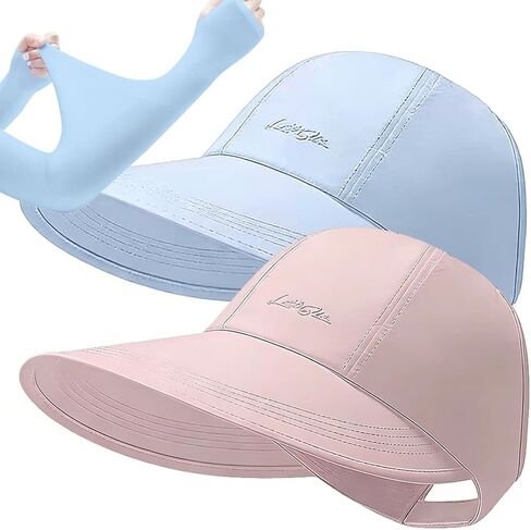 UPF 50+ Sunscreen Baseball Hat,Wide Brim Sun Protection Cap for Women,Lightweight Adjustable Quick Dry Outdoor Sports Hat in Saudi Arabia