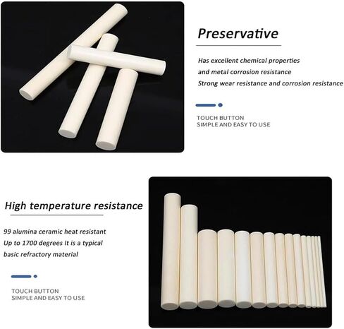 99% Alumina Ceramic Rods are Used in Electronics Machinery Chemical Industries,Length 360mm.,8mm×360mm in Saudi Arabia