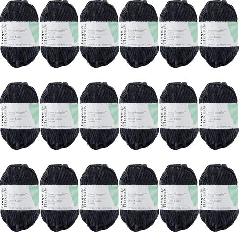 Loops & Threads Sweet Snuggles Yarn - Solid Yarn for Knitting, Crochet, Weaving, Arts & Crafts - Silver, Bulk 18 Pack in Saudi Arabia