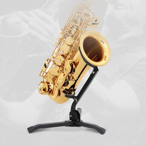 SECFOU Portable Tenor Saxophone Stand Tripod Holder Universal Saxophone Display Rack Black for Travel and Instrument Storage in Saudi Arabia